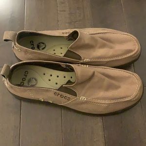 Crocs canvas slip ons size 11.